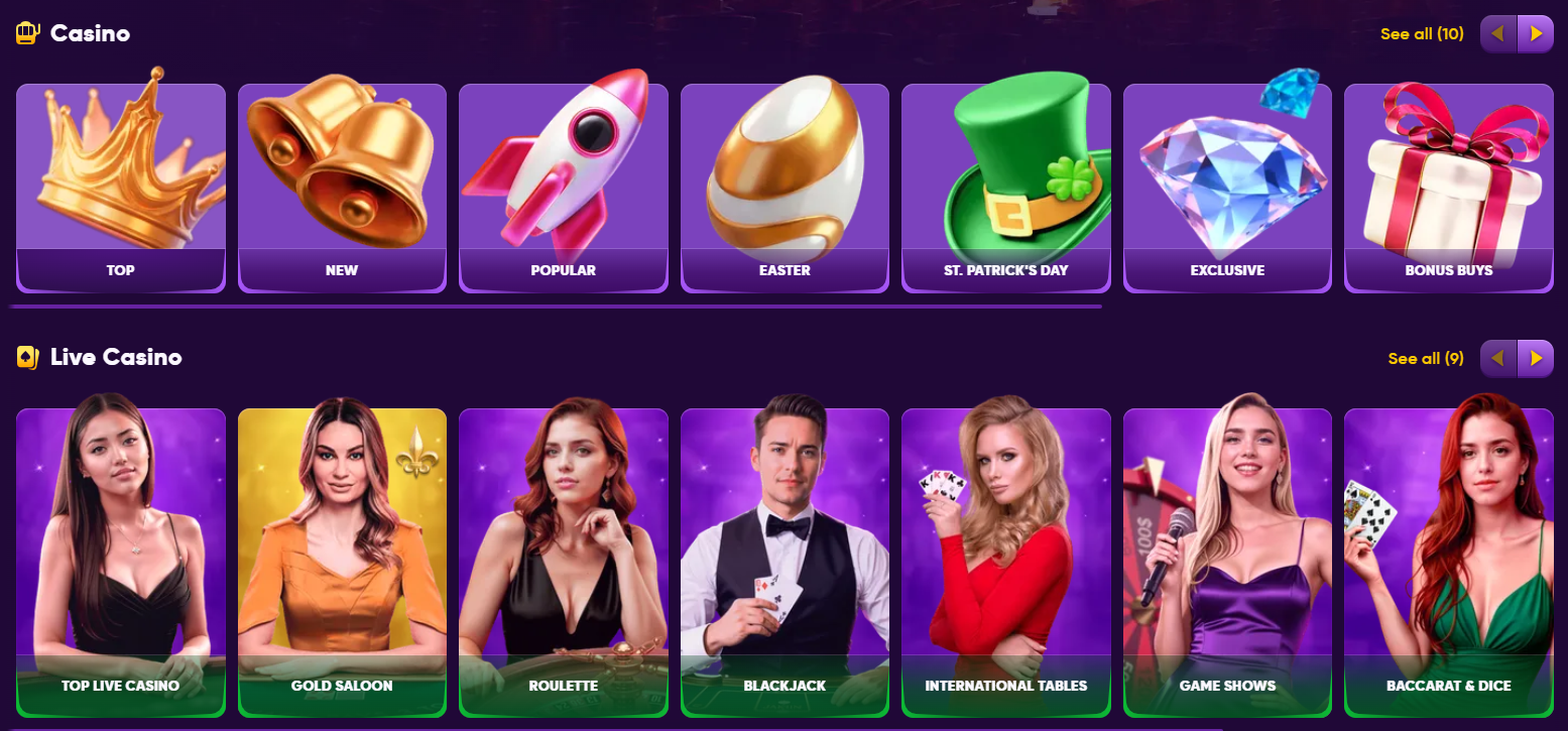 Casino-Kategorien